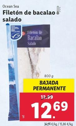 Oferta de Ocean Sea - Fileton De Bacalao Salado por 12,69€ en Lidl