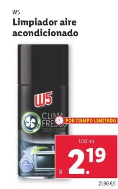 Oferta de W5 - Limpiador Aire Acondicionado por 2,19€ en Lidl