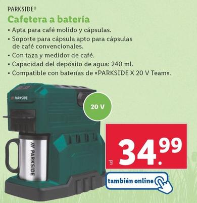 Oferta de Parkside - Cafetera A Bateria por 34,99€ en Lidl