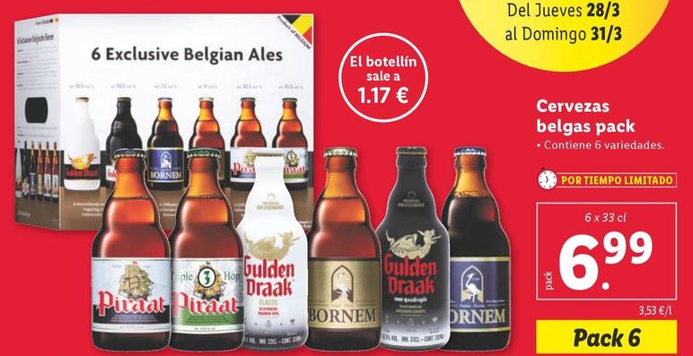 Oferta de Cervezas Belgas Pack por 6,99€ en Lidl