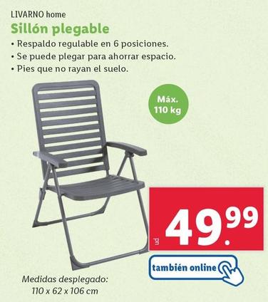 Oferta de Livarno Home - Sillon Plegable por 49,99€ en Lidl