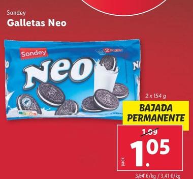 Oferta de Sondey - Galletas Neo por 1,05€ en Lidl