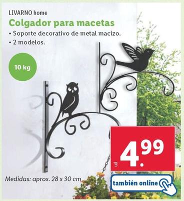 Oferta de Livarno Home - Colgador Para Macetas por 4,99€ en Lidl