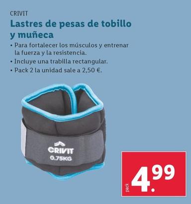 Oferta de Crivit - Lastres De Pesas De Tobillo Y Muneca por 4,99€ en Lidl