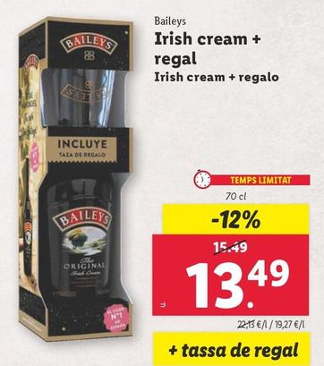 Oferta de Baileys - Irish Cream + Regalo por 13,49€ en Lidl
