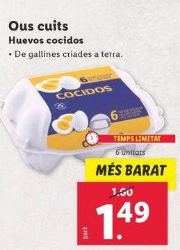 Oferta de Huevos Cocidos por 1,49€ en Lidl