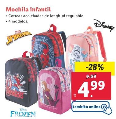 Oferta de Mochila Infantil por 4,99€ en Lidl