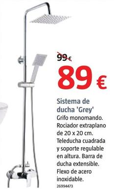 Oferta de Sistema de ducha 'Grey' por 89€ en BAUHAUS
