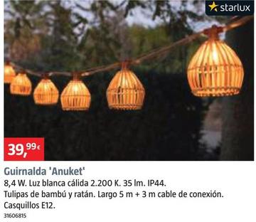 Oferta de Guirnalda 'Anuket' por 39,99€ en BAUHAUS
