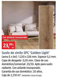 Oferta de Suelo De Vinilo SPC 'Golden Light' por 23,99€ en BAUHAUS