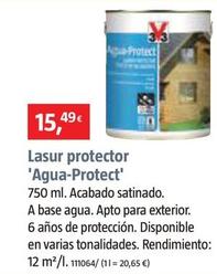 Oferta de Lasur Protector 'Agua-Protect' por 15,49€ en BAUHAUS