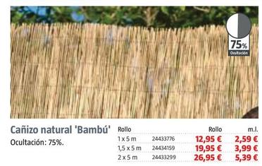 Oferta de Canizo Natural 'Bambu' por 12,95€ en BAUHAUS