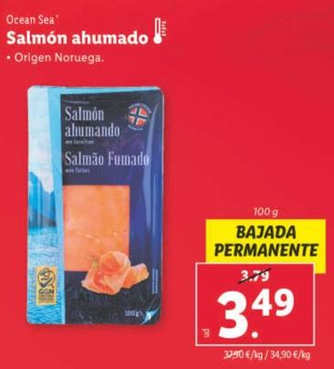 Oferta de Ocean Sea - Salmon Ahumado por 3,49€ en Lidl