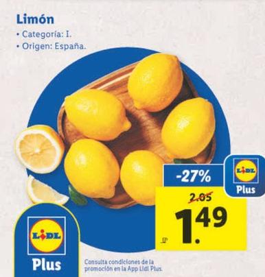 Oferta de Limón por 1,49€ en Lidl