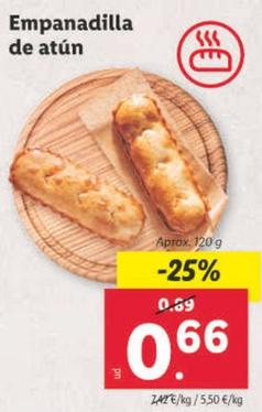 Oferta de Empanadilla De Atún por 0,66€ en Lidl