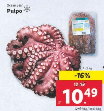Oferta de Ocean Sea - Pulpo por 10,49€ en Lidl