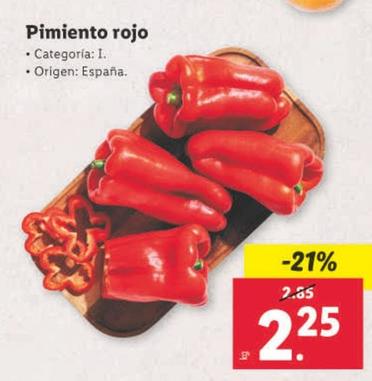 Oferta de Pimiento Rojo por 2,25€ en Lidl