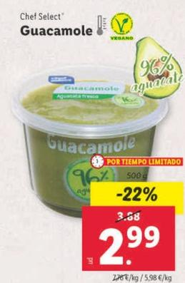 Oferta de Chef Select - Guacamole por 2,99€ en Lidl