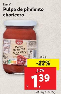 Oferta de Kania - Pulpa De Pimiento Choricero por 1,39€ en Lidl