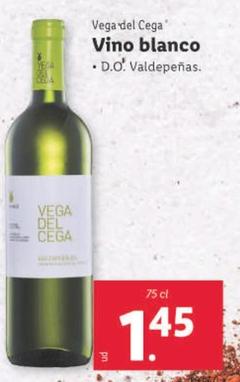 Oferta de Vega Del Cega - Vino Blanco por 1,45€ en Lidl