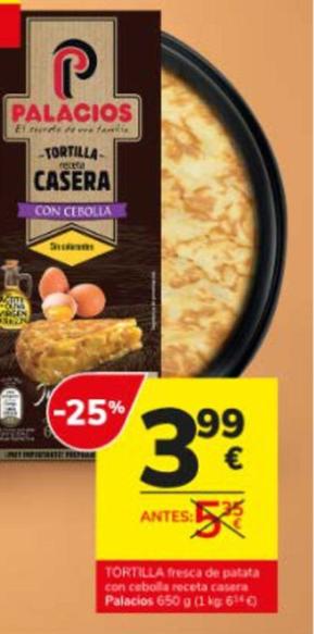 Oferta de Tortilla por 3,99€ en Consum