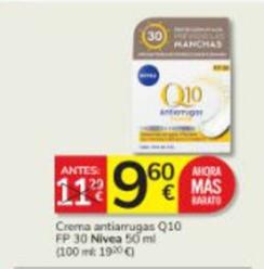 Oferta de Nivea - Crema Antiarrugas Q10 FP 30 por 9,6€ en Consum