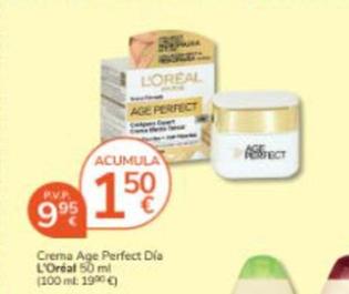 Oferta de L'oréal - Crema Age Perfect Día por 9,95€ en Consum
