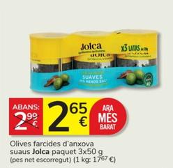Oferta de Jolca - Olives Farcides D'anxova Suaus por 2,65€ en Consum