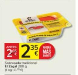Oferta de El Zagal - Sobrasada Tradicional por 2,35€ en Consum