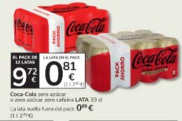 Oferta de Coca-cola - Zero Azúcar / Zero Azúcar Zero Cafeina por 0,89€ en Consum