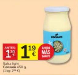 Oferta de Consum - Salsa Light por 1,19€ en Consum