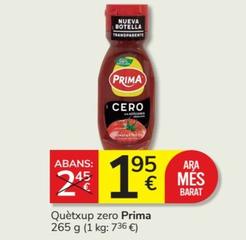 Oferta de Prima - Quètxup Zero por 1,95€ en Consum