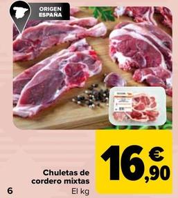 Oferta de Chuletas De Cordero Mixtas por 16,9€ en Carrefour