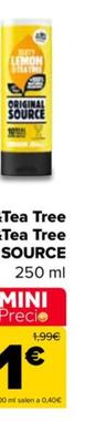 Oferta de Original Source - Gel Mint&Tea Tree O Lemon&Tea Tree por 1€ en Carrefour