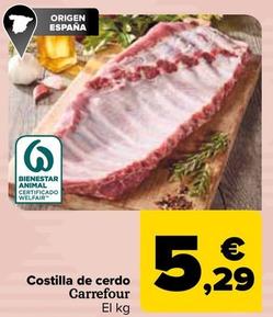 Oferta de Carrefour - Costilla De Cerdo   por 5,29€ en Carrefour