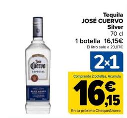 Oferta de José Cuervo - Tequila Silver por 16,15€ en Carrefour