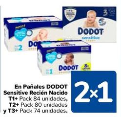 Oferta de Dodot - En Panales Sensitive Recien Nacido T1, T2 Y T3 en Carrefour