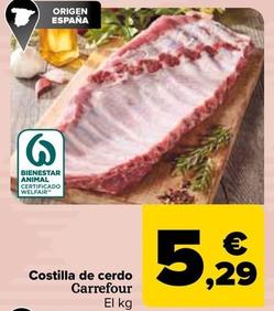 Oferta de Carrefour - Costilla De Cerdo por 5,29€ en Carrefour