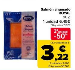 Oferta de Royal - Salmon Ahumado por 6,45€ en Carrefour