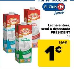 Oferta de Pascual - Leche Entera por 1€ en Carrefour