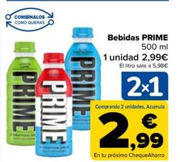 Oferta de Prime - Bebida por 2,99€ en Carrefour