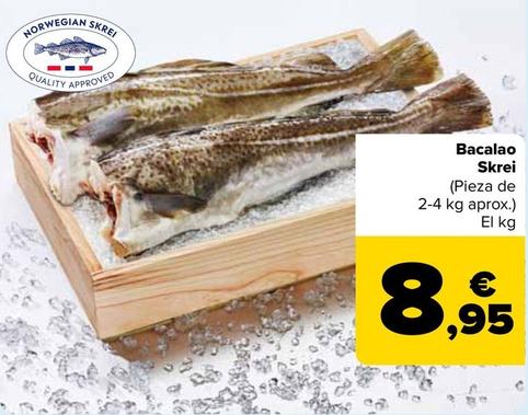 Oferta de Bacalao Skrei por 8,95€ en Carrefour