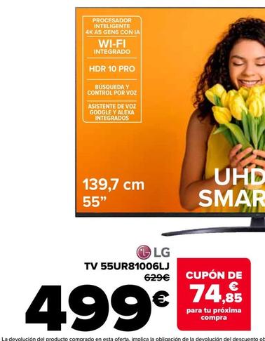Oferta de LG - Tv 55UR81006LJ por 499€ en Carrefour