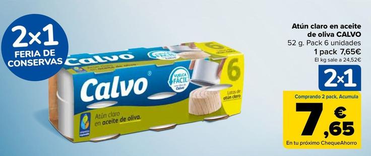Oferta de Calvo - Atún Claro En Aceite De Oliva por 7,65€ en Carrefour