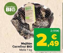Oferta de Carrefour Bio - Mejillón   por 2,49€ en Carrefour