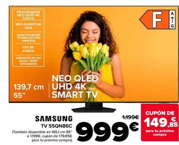 Oferta de Samsung - Tv 55QN86C por 999€ en Carrefour