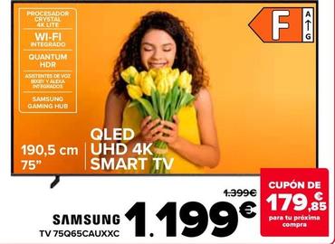 Oferta de Samsung - TV 75Q65CAUXXC por 1199€ en Carrefour