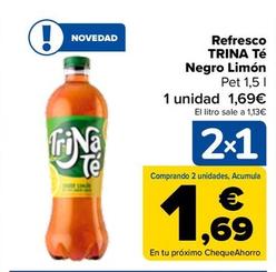 Oferta de Trina  - Refresco Negro Limón Té por 1,69€ en Carrefour