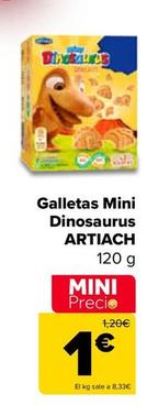 Oferta de Artiach - Galletas Mini Dinosaurus por 1€ en Carrefour