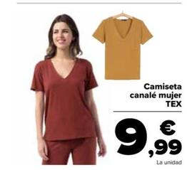 Oferta de Tex - Camiseta Canalé Mujer   por 9,99€ en Carrefour